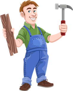 Graphic of a carpenter